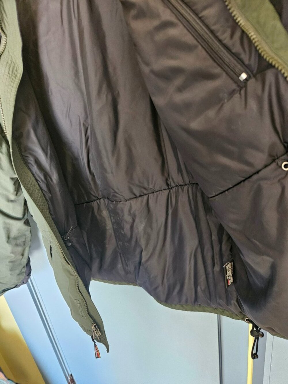 L.L.Bean Thinsulate Lite Loft Hooded Parka Jacket XL Green Black Winter Coat - Picture 14 of 16